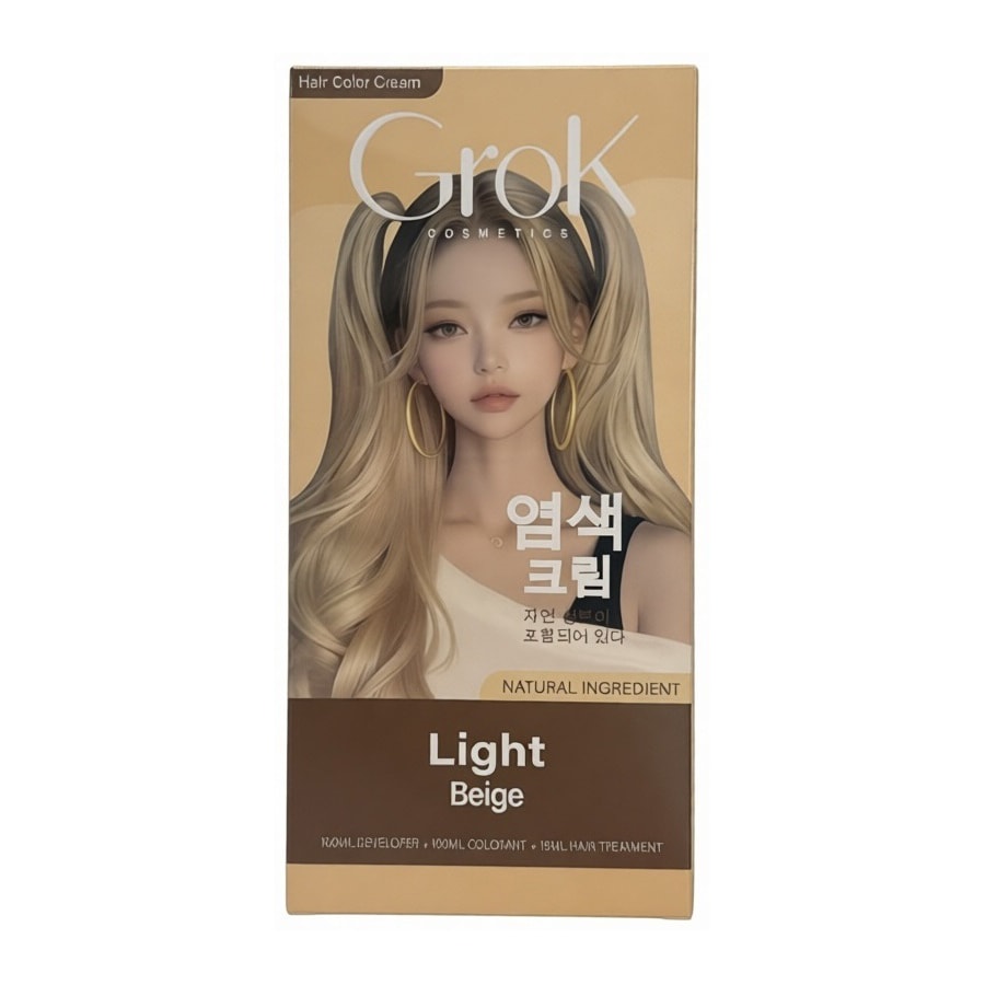 GroK Light Beige Желтый крем-краска 215 мл.